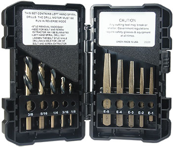 10pc. Hi–Carbon Steel Square Style Extractors Set